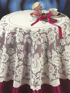 Lace Collection Rose Design Ecru or White in Various Sizes - Picture 1 of 11