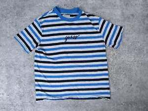 Guess TEE Shirt Herren Medium Original Gestreift Mehrfarbig Kurzarm Vintage - Bild 1 von 10