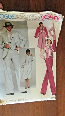 *Traje para mujer VOGUE AMERICAN DESIGNER 1369 patrón de costura 10 Calvin Klein Foto 1 de 2