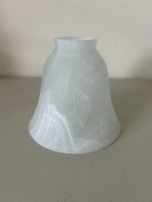 Frosted White Swirl Glass Light Shades Globes 5.5" L, 5.5"H, 2" Top Replacement