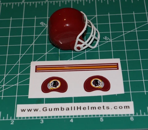 1982 TUCKED Washington Redskins Custom Football Gumball Helmet and Diecut Decals Cover
