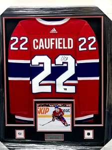 Framed Cole Caufield Montreal Canadiens Fanatics Authenticated Signed Jersey - Picture 1 of 6