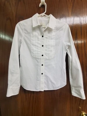 Boy. Band of Outsiders White Long Sleeve Collared Cotton Button Up Shirt Size L - Image 1 of 4