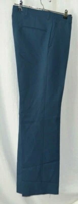 Pantalones de vestir BLAIR para hombre azules 100 % poliéster talla 32 W x 33 L hechos en EE. UU. NUEVOS CON ETIQUETAS Foto 1 de 3
