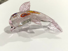 Miniature Art Glass Murano Art Glass Dolphin Figurine Hand Blown 8cm Long