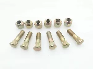 Ford Tractor Rear Wheel Hub Bolts And Nuts Set Of 6 - Picture 1 of 4
