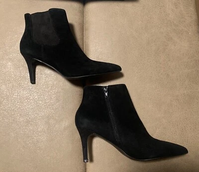 Alfani Jacklynnel Black Step Flex Suede Leather Bootie NWB Women’s Size 9.5 M - Image 1 of 4