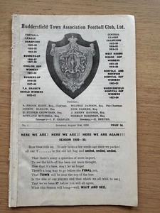1929/30 - Huddersfield Town v Leicester City - 31 Aug 1929 - Picture 1 of 9