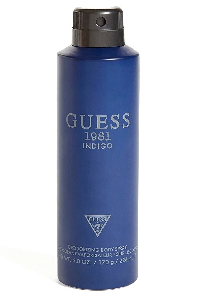GUESS 1981 INDIGO дезодорирующий спрей для тела 6,0 унций 226 мл для мужчин новый в банке - Изображение 1 из 1