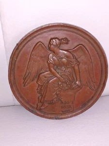 Medaille Loos Berlin  Bronze 1879 Engel - Bild 1 von 5