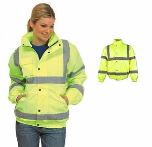 WARNING PROTECTION pilot jacket work jacket winter jacket warning protection jacket yellow S - 4XL - Picture 1 of 2