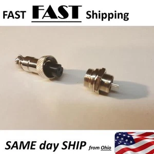 2-Pin XLR connector -- 2 pin plug -- male 7 female metal connector part - Picture 1 of 6