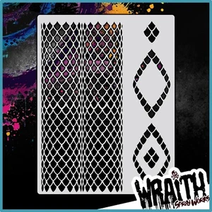 Reptile Skin #2 - Reusable Airbrush Stencil Template - Picture 1 of 4