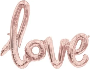 40 Inch Rose Gold Love Script Foil Balloon - Picture 1 of 1