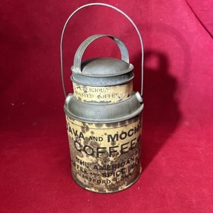 Antica lattina caffè Giava e moka macina caffè americano e spezie Conn. 1 libbra - Foto 1 di 6