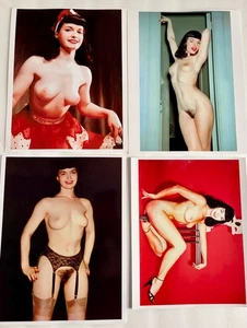 Bettie Page 8x10 Photo Bundle No.4 – Set of 4 Classic Pin-Up Prints - Picture 1 of 1