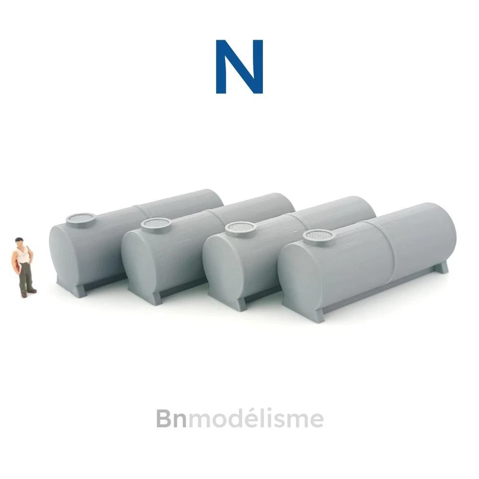 N 1/160 Lot 4 Citernes, Station Carburant Miniature Train Garage Dépôt 1:160
