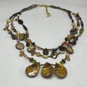 Neutrale Natur Mehrstrang Perlenkette Modeschmuck Mehrstrang - Bild 1 von 11