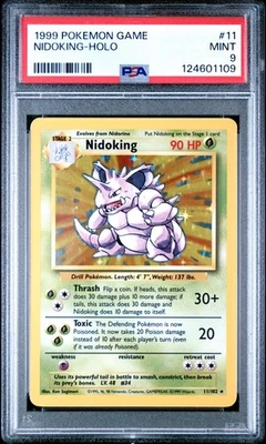 PSA 9 1999 Pokemon Nidoking 11/102 Base Set Unlimited Holo Mint 💎 - Image 1 of 2