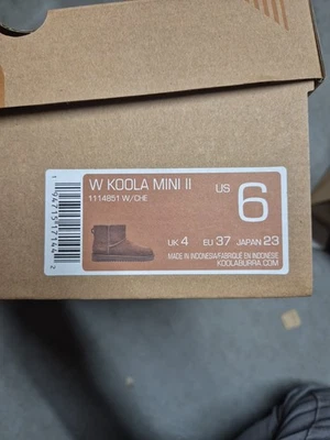 Koolaburra UGG Koola Mini 2 Bota Para Mujer 6 37 Castaño Piel de Oveja Gamuza Invierno Foto 1 de 4