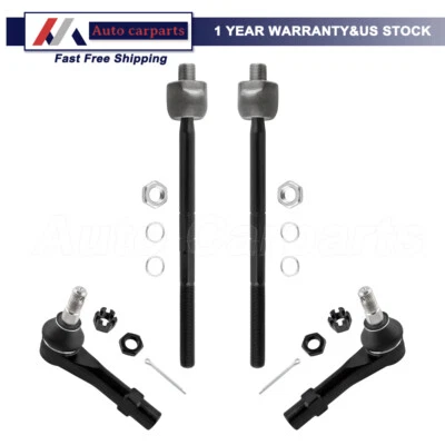 Dirección 4 piezas extremo de barra de amarre interior exterior para Ford Explorer Ranger 1995-2011 tracción trasera 4x4 Foto 1 de 4