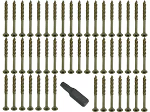 New 120 X Torx - Fast Screws Csk Easy Woodscrew Yzp + Free Bit 4 X 30 - Onestopd - Picture 1 of 1