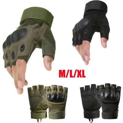 Tactical Half Finger Gloves Men's Army Military Combat Police Patrol Fingerless - image 1 of 4