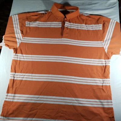 World Wide Sportswear Catfishing Logo Naranja Polo Tiras Blancas Talla XL Foto 1 de 4