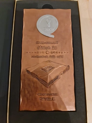 Spain Vs Germany Match 28 date 27-11-2022 FIFA World Cup Qatar VIP Gift Plaque Cover