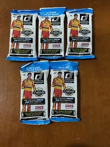 (5) 2023 Donruss Racing NASCAR Value Cello Fat Pack Factory Sealed LOT Downtown? - Picture 1 of 2