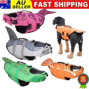Pet Dog Reflective Saver Life Jacket Safety Float Vest Surf Preserver Swimming - Picture 1 of 17