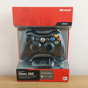 Official Microsoft Xbox 360 & PC Controller with Wireless Dongle Brand New - Picture 1 of 9