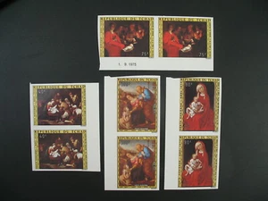 Tchad Non dentelé neuf**  MNH-Imperf  N° PA 165 et 168 Noël Tableaux   - Imagen 1 de 5