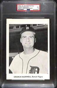 1958 Jay Publishing Type 1 #NNO Charlie Maxwell Portrait Chest PSA 5 EX B93657 - Picture 1 of 2