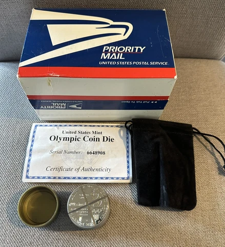 US Mint Olympic Silver Dollar Coin Die 1996  United States Cancelled Reverse Cover