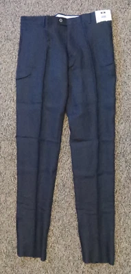 $149 New Joseph Abboud Men's Linen Dress Pants - Size 38 - Black - UNHEMMED - Image 1 of 4