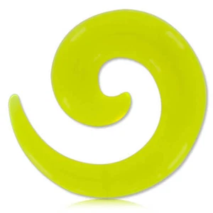 Élargisseur spirale acrylique vert translucide - Imagen 1 de 1