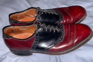 Allen Edmonds "Polo" (8274) Burgundy Black Oxfords Men's Size 9.5 D Polo - Picture 1 of 7