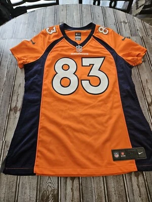 Camiseta para mujer Denver Broncos #83 Wes Welker L naranja en el campo usada Nike Foto 1 de 4