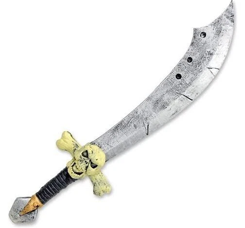 万圣节泡沫头骨弯刀 — 第 1/1 张图片