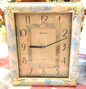 Beautiful BULOVA Quartz Wall Clock, 10" x 12" - Picture 1 of 3