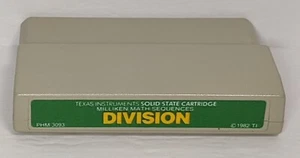 Division Milliken Math (TI-99/4A Computer) PHM 3093 Cartridge Tested Working - Picture 1 of 2