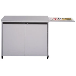 🍀Swingline GBC Office Steel Rolling Wheels Storage Table Cabinet w Extension - Picture 1 of 1