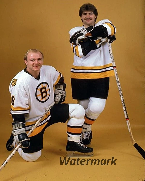 NHL Boston Bruins Rick Middleton & Ray Bourque Color  8 X 10 Photo Picture - Image 1 of 1