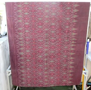 Vintage Lao Hmong Hill Tribe Silk Sarong Textile Handmade 68 X 34 inches - Picture 1 of 3