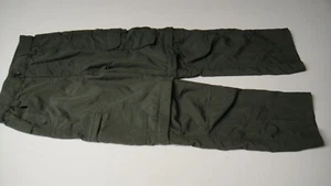 KIDS CONVERTIBLE CARGO PANTS 100% NYLON ARMY GREEN ADJUSTABLE WAIST - SIZE XS - Picture 1 of 7