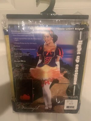 Fantasia sexy neve brilhante iluminada tamanho adulto vestido grande e faixa de cabeça nova sem etiquetas - Imagem 1 de 4