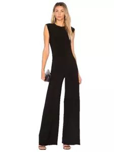 NORMA KAMALI Black Sleeveless Stretch Jumpsuit, Size SMALL - Picture 1 of 12