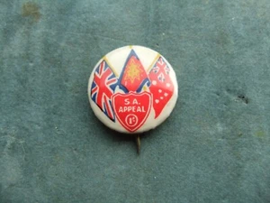 WW2 Badge Fund Allied Flags S A  Appeal Home Front War Effort - Picture 1 of 2