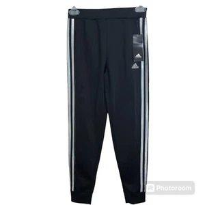 Adidas Girls Jogger Athletic Athleisure Pants Black Iridescent Stripe Size 10 12 - Picture 1 of 10